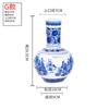 Vaso de porcelana azul e branca antigo de cerâmica Jingdezhen, arranjo de flores, novo estilo chinês moderno, decoração para sala de estar