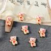 Cadena roja de red, oso para decoración de uñas, dibujos animados, joyería de resina, amor, garabato, oso, bricolaje, uñas, pendientes, decoraciones, venta al por mayor