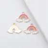 19x 14mm 0.94g liga multicolorida óleo arco-íris pulseira pingente brincos colar acessórios de joias DIY