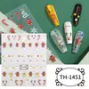 Nuevas Calcomanías Navideñas para Uñas de Celebridad de Internet Zhengxiang Calcomanías para Uñas DIY Muñeco de Nieve Árbol de Navidad Transfronterizo Calcomanías para Uñas de Ins