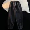 Pantalones Vaqueros Elásticos para Hombre Estilo Coreano Primavera Tendencia Japonesa Holgados Pierna Recta Dobladillo Cónico Harem Cortos Casuales de Moda