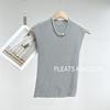 Novo Top sem Mangas Estilo Miyake Escama de Peixe Plissado Deusa Urbana Tecido Macio Artesanato Plissado Roupa Feminina
