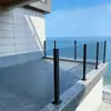 Columnas ranuradas de acero inoxidable para escaleras de dúplex, columnas de barandilla de vidrio para balcón de decoración del hogar, pilares ranurados para barandillas de villa