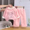 Conjunto de Niña Otoño Invierno 2026 Nueva Moda Sudadera con Capucha de Felpa para Niñas Ropa para Bebés y Niños Pequeños