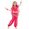 Linterna de manga larga para niños + pantalones giratorios traje de danza del vientre para niños traje de actuación de danza india para niños traje de actuación