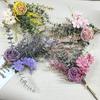 Flor artificial rosa suave combinação flor assado borda rosa buquê comércio exterior flor falsa decoração de mesa flor de seda