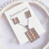 Set de Collar y Pendientes de Acero de Titanio de Alta Calidad, Nuevo Estilo Europeo y Americano, de Venta Caliente Transfronteriza, Joyería de Concha Genuina para Mujer, Precio Especial, Entrega Directa