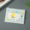 Bolsa de Armazenamento com Zíper de Coelho Desenho Animado Estilo Ins Transparente Fosco Bolsa Auto-Selante Material Escolar para Estudantes Embalagem para Cosméticos