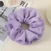 Goma de pelo plisada suave estilo coreano para mujer, diadema elástica versátil de color sólido de alta gama para coleta