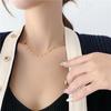 Collar de acero de titanio de lujo ligero con diseño de nicho para mujer, cadena para clavícula, nuevos accesorios de oro de 18K, cadena para suéter
