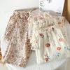 Pantalones de Pijama para Mujer Verano Pantalones Finos Pantalones de Aire Acondicionado Casuales Sueltos Pantalones para el Hogar Uso Exterior Algodón Puro Hilo de Doble Capa Sueltos