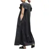 Vestido Longo Slimming Sem Mangas de Caimento Solto Estilo Novo 2026 Simples e Elegante Cor Sólida