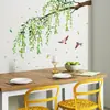 Fun-C171 Ramas de Sauce Agitadas Personalizadas y Gorriones Decoración de Fondo para Sala de Estar, Comedor, Hogar Pegatinas de Pared Venta al por mayor para Exportación