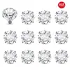 Conjunto de Joias para Piercing em Liga de Titânio G23 Zircônia Brilhante Colorida Pedra Solta Brincos Unhas de Lábio Unhas de Nariz Unhas de Sobrancelha Estilo Misto