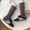 Cubiertas de calcetín de capas de color melón para niñas, estilo JK de primavera y otoño, calcetines finos de media pantorrilla, cubiertas de calcetín largas de punto de felpa