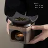 Estufa de Aromaterapia, Set de Estufa para Tostar Té, Calentador de Té con Calefacción de Vela, Potenciador de Aroma para Hojas de Té, Estufa para Tostar Té con Aislamiento Térmico, Estufa Difusora de Aroma de Cedro