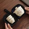 Nuevo Juego de Té de Viaje Estilo Chino Kiln Ru Olla Portátil Qingyun Set de Té Cerámico Portátil para Camping al Aire Libre Venta al por Mayor