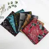 Pañuelo de hombre jacquard poliéster seda flores hojas explosiones variedad multicolor toalla de bolsillo para hombre al por mayor