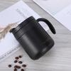 Copo de café de escritório com fundo redondo e tampa impressa caneca de atacado com alça copo térmico de aço inoxidável xícara de chá