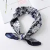 Lenço de Seda Preto e Branco Simples Flor de Castanha Estilo Étnico de Luxo Lenço de Cintura Lenço Decorativo para Cabeça Lenço Decorativo para o Trabalho