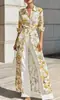 Cárdigan Elegante de Solapa con Estampado Floral para Mujer, Estilo Vacacional, Otoño Nuevo Transfronterizo Europeo y Americano 2026