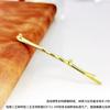 6,2 centímetros grampo de palavra de ouro com anel pendurado onda grampo de cabelo padrão europeu de retenção de cor níquel-livre DIY handmade frisado grampo de cabelo atacado