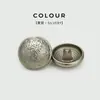 Botões de Metal Curvos Texturizados Vintage para Paletós, Botões Decorativos para Casacos de Lã, Botões de Suéter com Superfície Texturizada