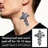 Las Pegatinas de Tatuaje Herbales de Cruz y Serpiente Son Duraderas y Resistentes al Agua por 7~15 Días, Tatuajes Dominantes de Estilo Tradicional para Hombres y Mujeres en Brazos y Piernas