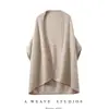 Cárdigan Francés Batwing 100% Lana Pura para Mujer Cubierta Holgada Ropa Exterior Adelgazante Versátil para Primavera y Otoño Ropa de Punto Elegante