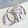 Lindo Clip de Pinza de Felpa de Dibujos Animados Kuromi Clip de Tiburón 3D para Mujeres, Diadema para Lavado de Cara y Maquillaje, Accesorio para el Cabello