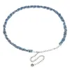Cadena de Cintura con Borde de Piel de Mezclilla Dulce y Elegante Cadena Corporal Metálica para Mujer Accesorios de Vestido Combinables para Mujer Transfronterizo Europeo y Americano