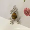 Procesamiento y Personalización de Productos, Colgante de Rana con Forma de Gota de Cristal Natural de Moda 13*18, Accesorios para Collares con Forma de Pera al por Mayor