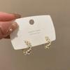 Vintage Hong Kong-estilo geométrico Pearl Ear Buckle Brincos de Nicho Simples Wrap Estilo Coreano de alta qualidade Internet Celebrity Ear Jewelry