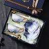 Conjunto de Xícaras de Café de Porcelana Fina e Elegante, Caixa de Presente Exquisita e Luxuosa com Xícara e Pires de Cerâmica, Presente de Inauguração