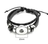 Placa Ligera Grabado Pulsera Tejida de Cuero DIY Base Redonda Pulsera Accesorios para Pulseras Pulsera de Botón