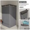 Juego de Cortina de Ducha con Barra Plegable, Mampara de Baño Invisible, Impermeable, Cortina de Ducha Perforada de Gama Alta para Separación de Zona Seca y Húmeda
