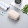 Caja de medicamentos pequeña portátil a prueba de polvo sellada caja de pastillas para personas mayores compartimento portátil almacenamiento gran capacidad caja Macaron