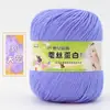 Fio de proteína de seda lã de bebê acrílico 6 fios tricô à mão suéter infantil lã de tricô DIY fio médio grosso pele