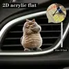 Lindo Clip de Perfume para Ventilación de Coche de Gato Gatito Acrílico Decoración de Coche Accesorio de Interior Adorno de Fragancia