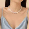 Colar de Pérolas Dupla Camada Estilo Palácio Retrô ~ Colar Choker Corrente de Clavícula Estilo Hong Kong Ins de Alta Qualidade e Versátil