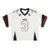 Lartigent Bordado Nº 3 Camiseta de Malha Manga Curta Feminina Solta Retro Americano Marca Tendência Top Estilo Malha Verão