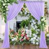 Tela de Fondo Accesorios de Boda Transfronterizos Gasa Decoración de Diseño de Escenario de Boda Cortina para Fiesta de Cumpleaños Cortina de Fotografía