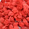 Flor de Rosa de Cabeza de 3.5cm de Espuma de Polietileno Flor Artificial Decoración de Boda Accesorios para Cajas de Dulces de Boda Accesorios para Guirnaldas
