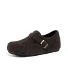 85056 Zapatos Birkenstock de Lana con Suela Gruesa Retro para Mujer Otoño e Invierno 2026 Nuevos Zapatos Casuales de Ponerse Cálidos y Peludos