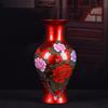 Artesanías de Cerámica de Jingdezhen Venta al por Mayor Botella Roja con Esmalte Cristalino Decoraciones Modernas para Sala de Estar y Estudio
