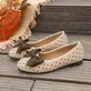 Comercio electrónico transfronterizo, talla grande, colección de otoño 2026, bailarinas de mujer con lazo, sencillas y cómodas, adecuadas para usar en exteriores, zapatos casuales para mujer