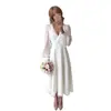 Fotografia de Viagem Luz Casamento 2026 Inverno Novo Estilo Casamento Manga Longa Ultra-Fada Simples Branco Vestido de Noite Fonte Ebay