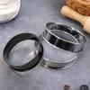 Molde eléctrico para pastel de 2 cm de alto, círculo de acero inoxidable, anillo para burrito, anillo para tarta de bizcocho, molde para hornear, anillo para mousse de pastel