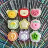Mini Accesorios Pequeños de Resina de Fruta Semitransparente, Decoraciones de Fruta Estilo Azúcar Simulado, Pinzas para el Cabello, Fundas para Teléfono, Llaveros