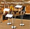 Suporte para cartão de exibição de menu em aço inoxidável, etiqueta de preço de menu, buffet, restaurante, hotel, número de mesa, suporte para cartão